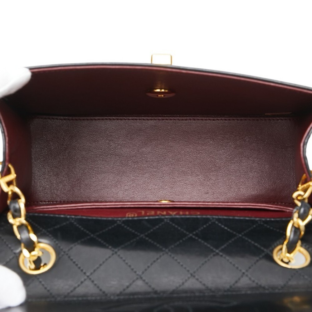 CHANEL Black Lambskin Leather Shoulder Bag - Picture 10 of 16